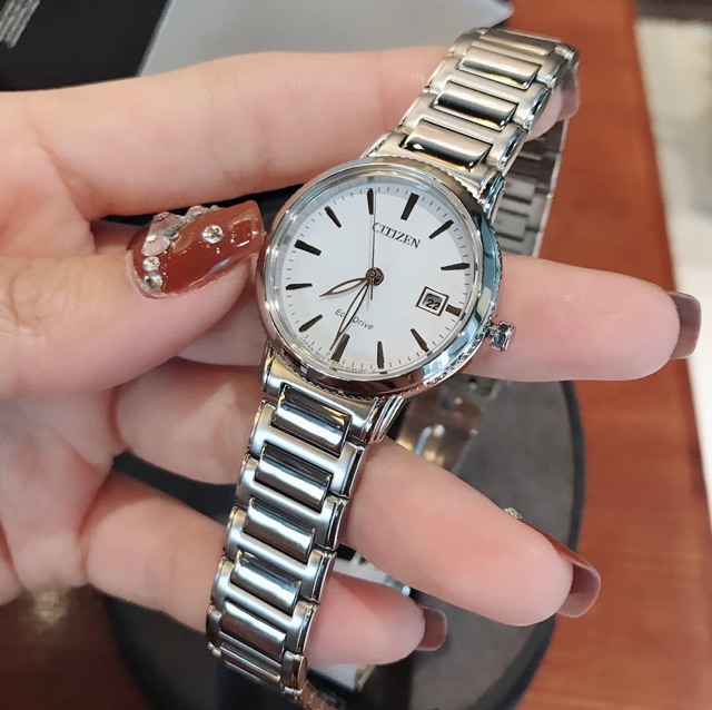 Đồng hồ nữ Citizen EW2370-57A 27mm máy Eco Drive năng lượng mặt trời, kính khoáng chịu lực, đơn giản và thanh lịch