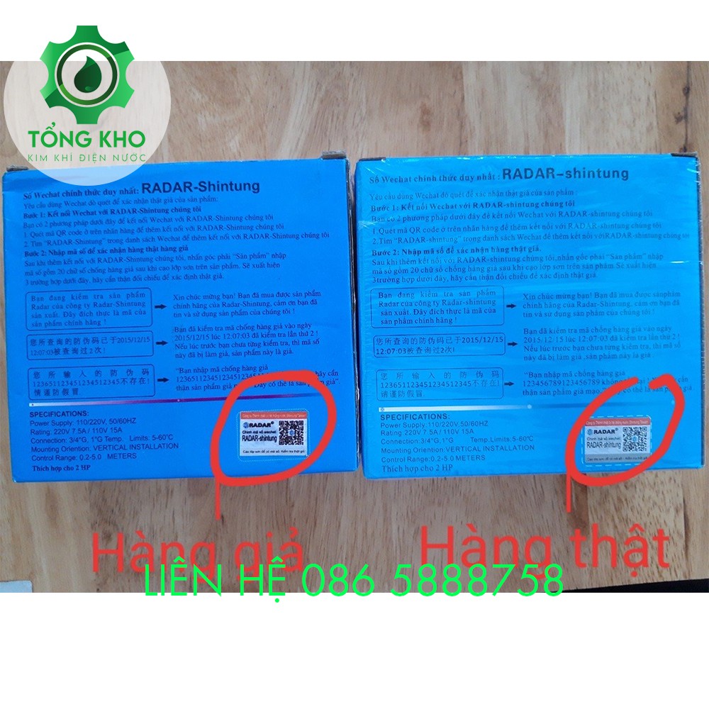 Phao điện Radar chính hãng - Tổng kho kim khí điện nước Radar