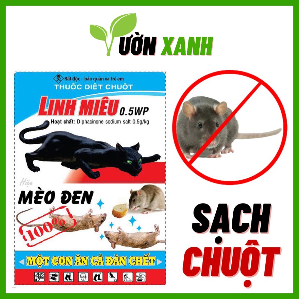 Thuốc Diệt Chuột Sinh Học Linh Miêu Mèo Đen
