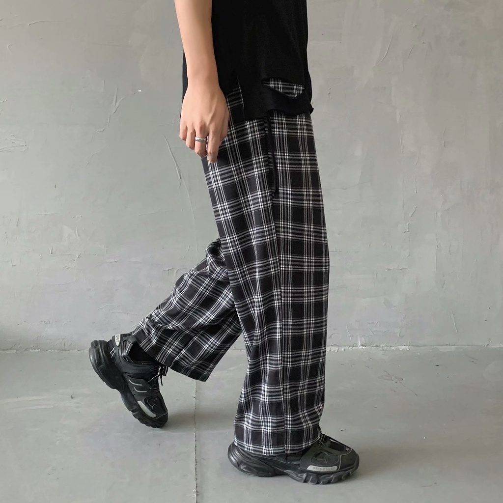 Contrast Color Striped Loose Pants Size M-2Xl For Men