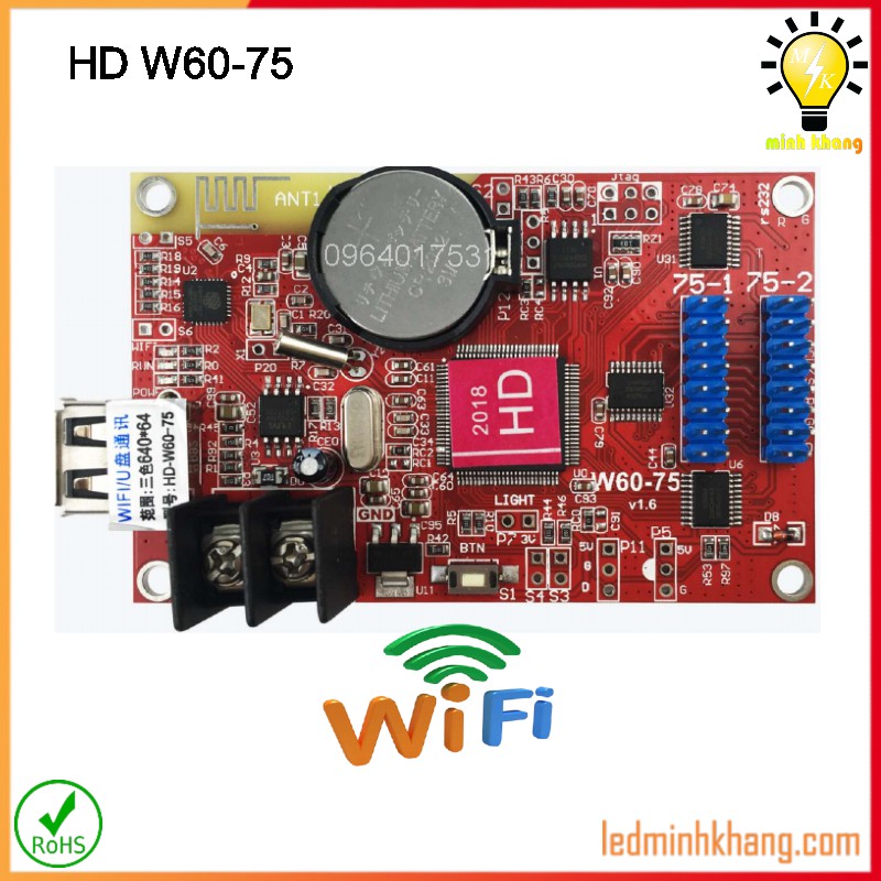 Card HD W60 75 (có wifi điều khiển led full màu)