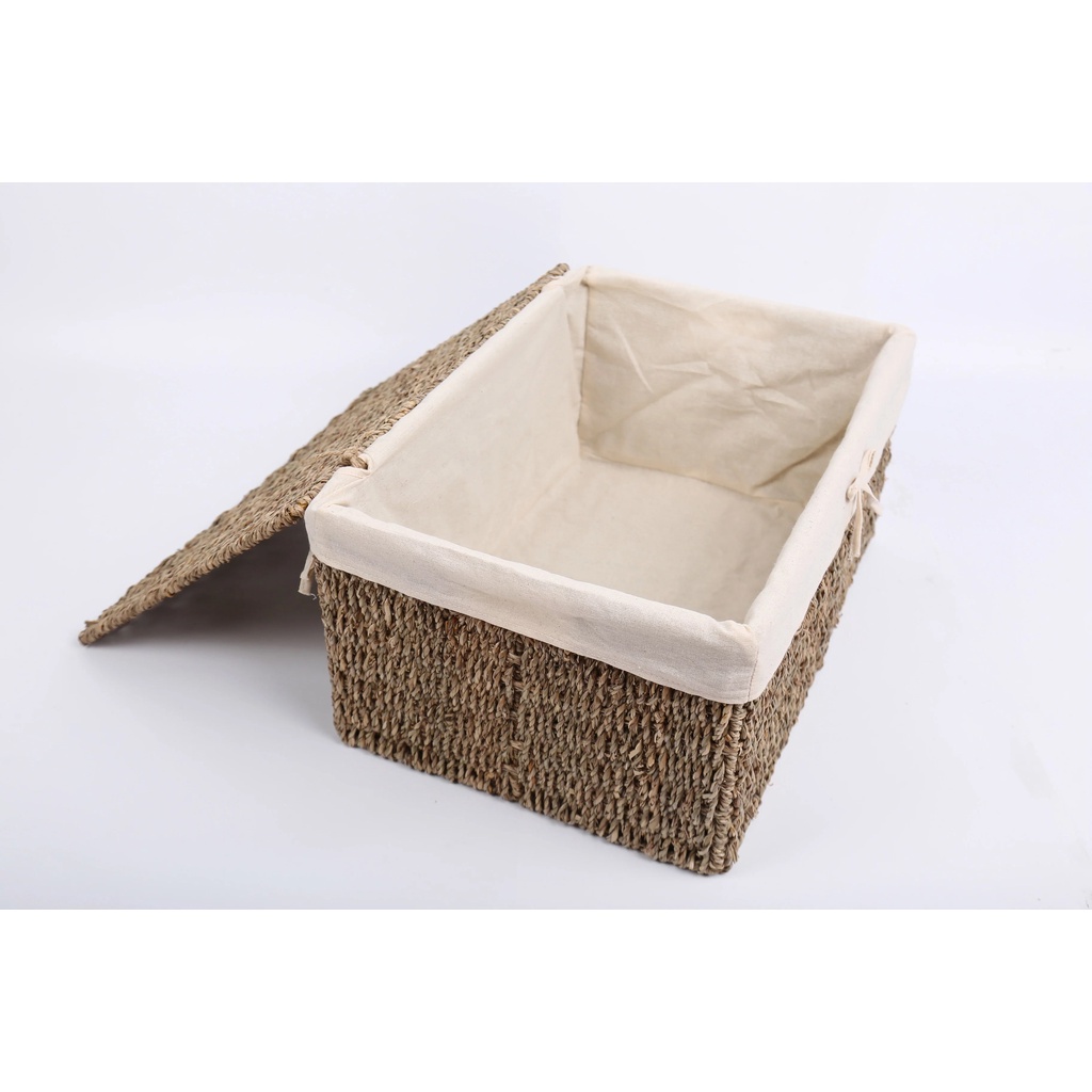Khay Cói Đựng Đồ Có Nắp Tặng Kèm Vải Lót - THE GREENMART VIETNAM