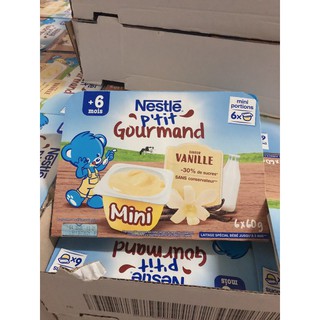 Váng sữa nestle vị vani 6x60g - cho trẻ từ 6 tháng date t6/2022