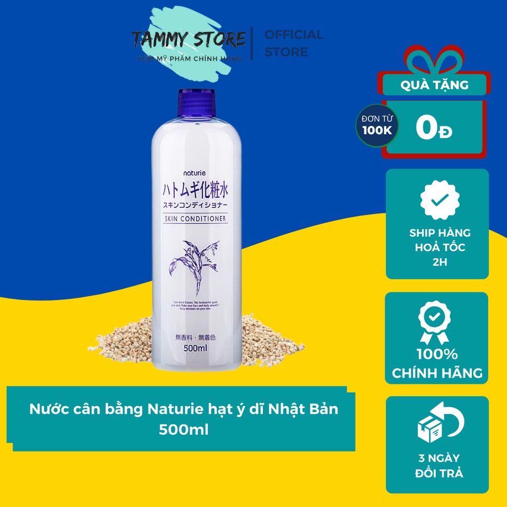 Nước cân bằng Naturie hạt ý dĩ Nhật Bản 500ml