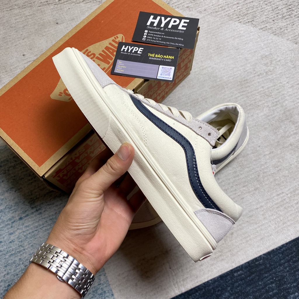 Giày sneaker nam nữ đi học: Vans Style 36 White Black (Trắng/Đen) - HYPE Sneaker | Bản 1:1 chuẩn