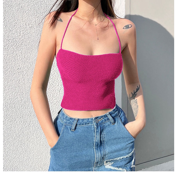 Áo dệt kim Pure Cube hai dây dáng ôm phong cách Âu Mỹ thời trang cho nữ