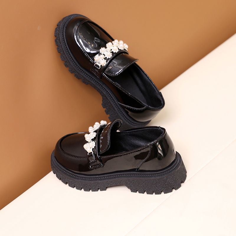 Giày Da Công Chúa Đế Mềm Đính Đá Phong Cách Phương Tây Dành Cho Bé Gái 2022