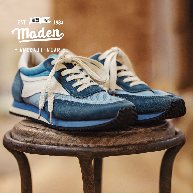 Maden Giày Thể Thao Chạy Bộ Trọng Lượng Nhẹ Thoáng Khí Phong Cách Retro Mùa Hè Đơn Giản Cho Nam