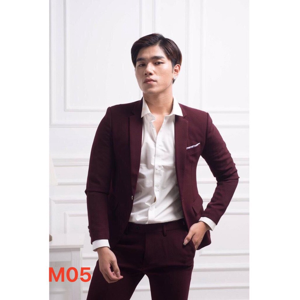 [SALE ] Bộ vest nam gồm áo vest+ quần+ sơ mi, vest công sở, vest cưới, chất liệu dày dặn, không nhăn, không xù