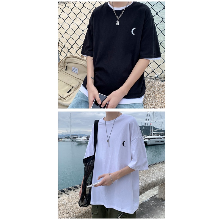 Áo thun tay ngắn thời trang phong cách Hàn Quốc năng động dành cho nam size M-5XL