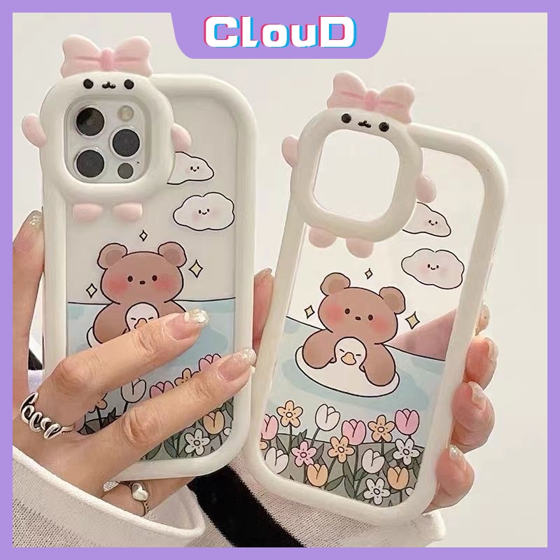 Ốp Điện Thoại Mềm Hình Gấu Bơi Lội Cho OPPO A15 A16 A5 A9 2020 A95 A15S A57 A1k A54 A3s A5s A16s A55 A96 A7 A12 A16K A16E A74 A31 A53 A33 A92 A36