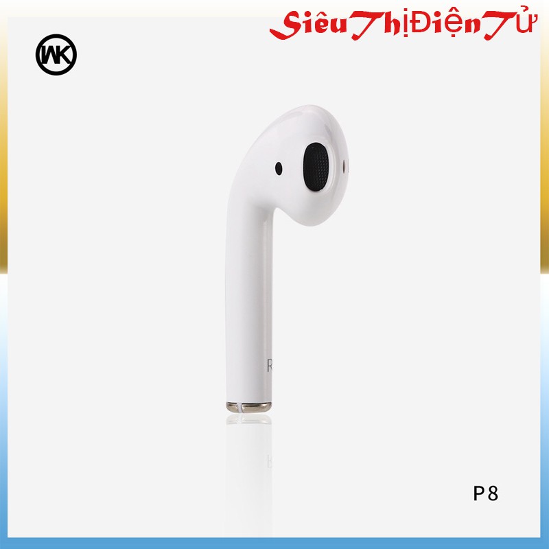 TAI NGHE WK DESIGN P8 CÓ ĐỐC SẠC BLUETOOTH V5.0 DÒNG 1 TAI