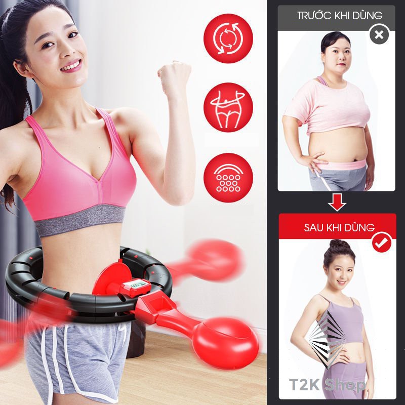 Vòng lắc eo bụng thông minh Hula Hop đa năng giảm eo thon gọn - T2K Shop