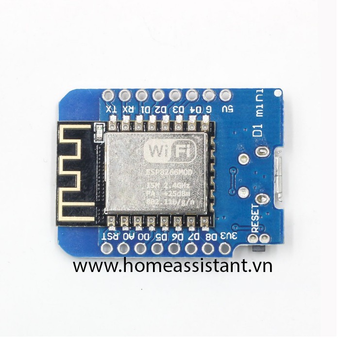 Bo Mạch Wifi ESP8266 NodeMCU D1 Mini Nạp Sẵn Firmware Tasmota  ESPHome Hass
