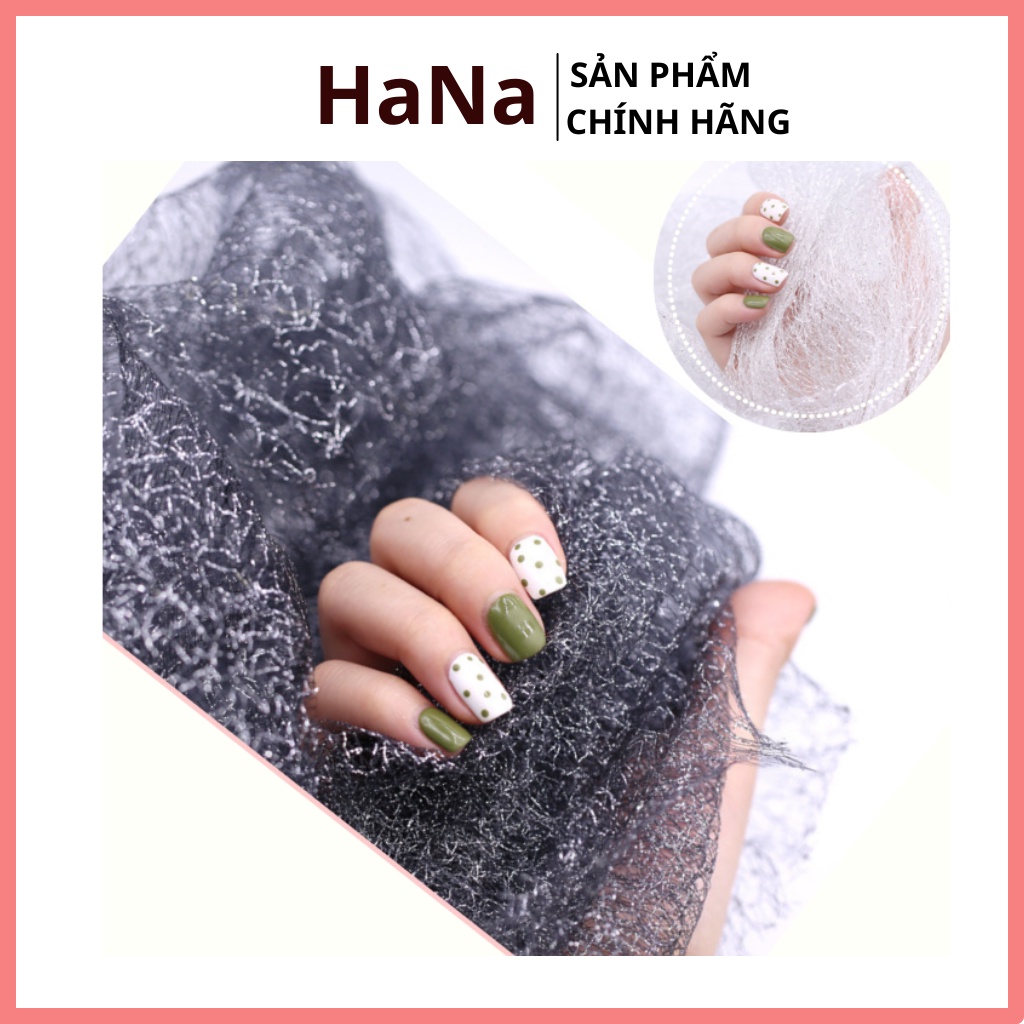 Lưới ren Đen kim tuyến chụp ảnh mẫu, lưới ẩn nail