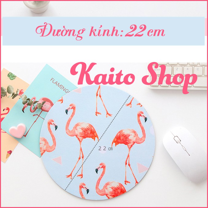 Lót Chuột Máy Tính Chống Trơn Trượt - Bàn Di Chuột Mouse Pad Đường Kính 22cm