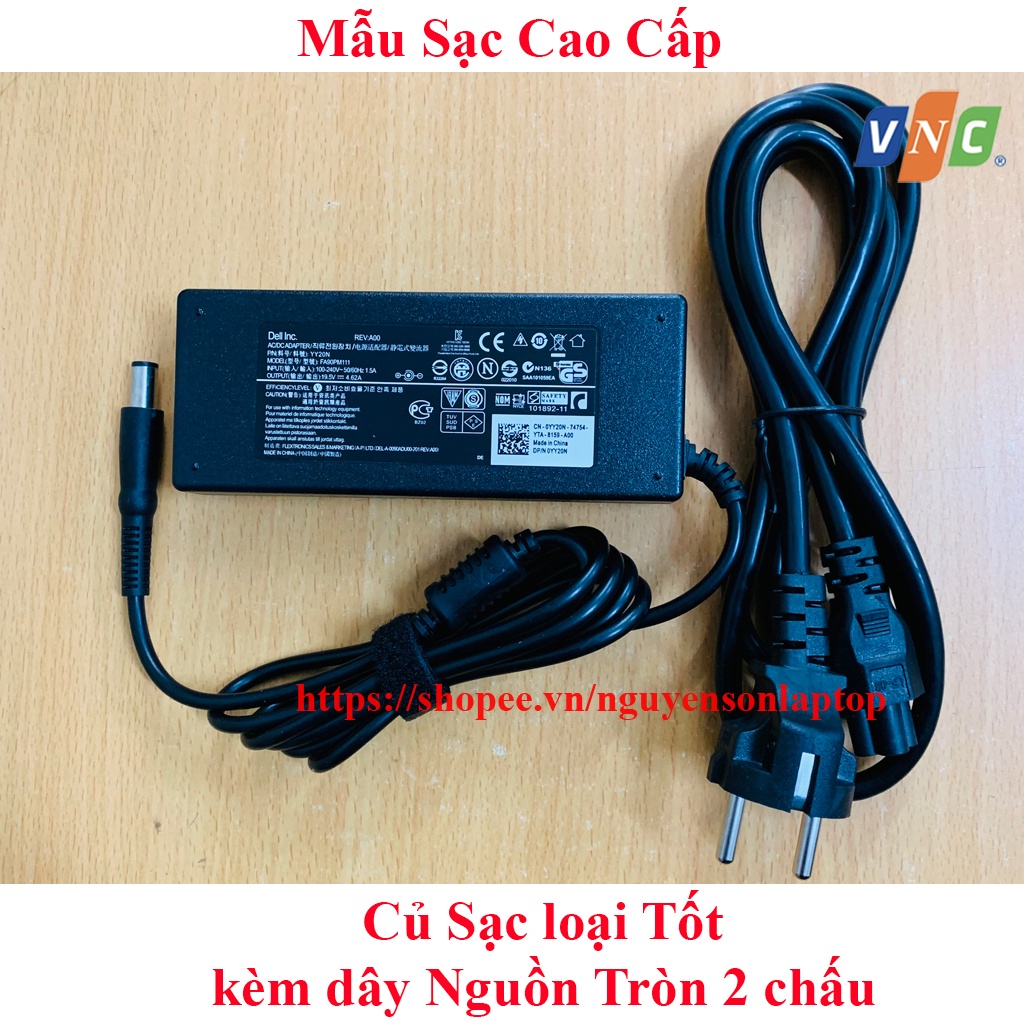 [Sạc ZIN] sạc laptop dell 4,62 chân kim To Φ7.4 *5.0mm - Bảo hành 12 tháng 1 đổi 1 New 100%