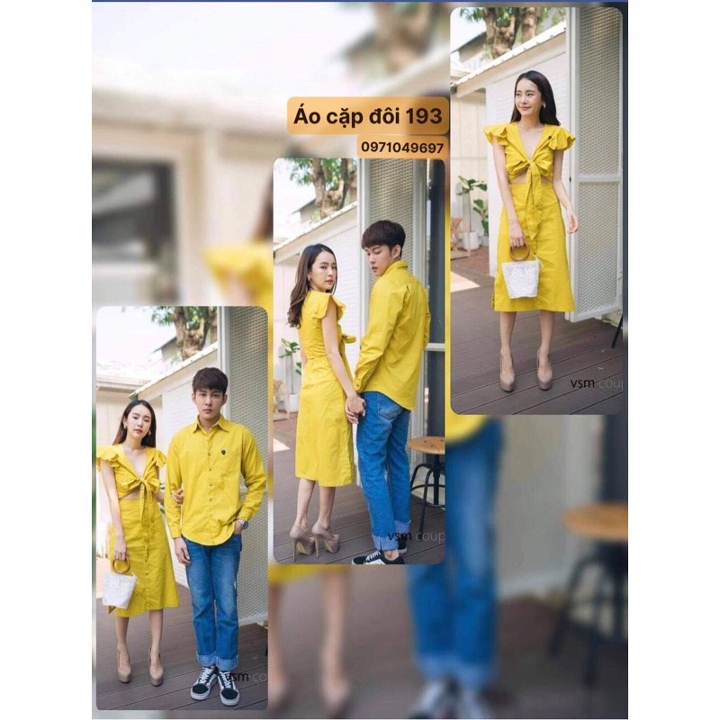 Váy đôi chic style cùng somi nam phối hợp