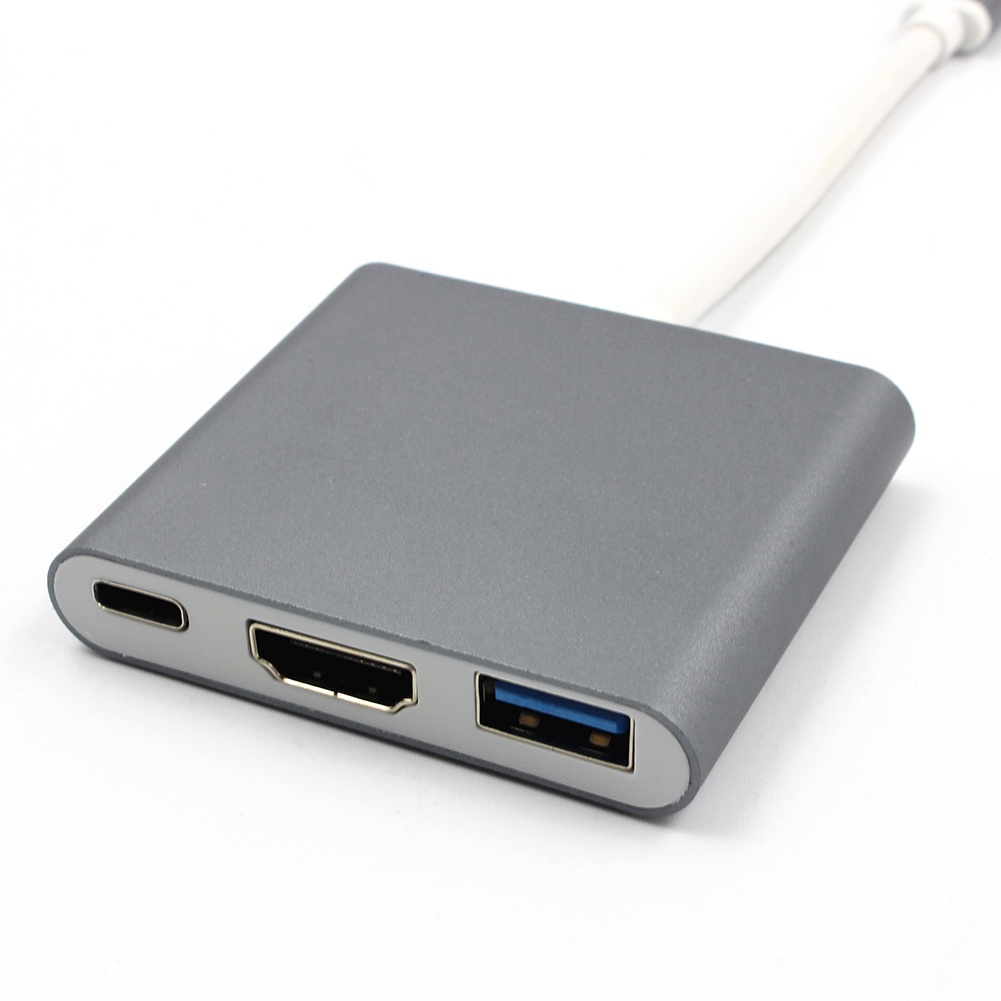 Bộ Chuyển Đổi Usb 3.1 Type-C Sang 4k Uhd Hdmi 3 Trong 1 Cho laptop táo