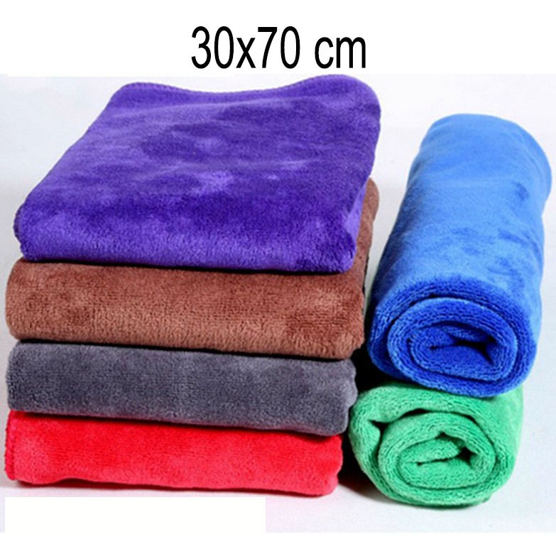 Khăn lau Microfiber chuyên dụng dành cho ô tô kích thước 35x70cm MÀU NÂU PKN-0014