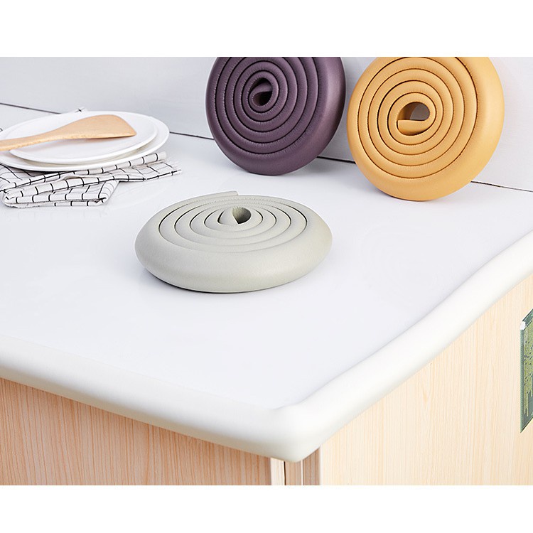 Cuộn Dây Xốp PE 2m Bịt Góc, Bọc Dán Cạnh Bàn, Thành Giường - Miếng Cao Su Chống Va Đập Cho Bé