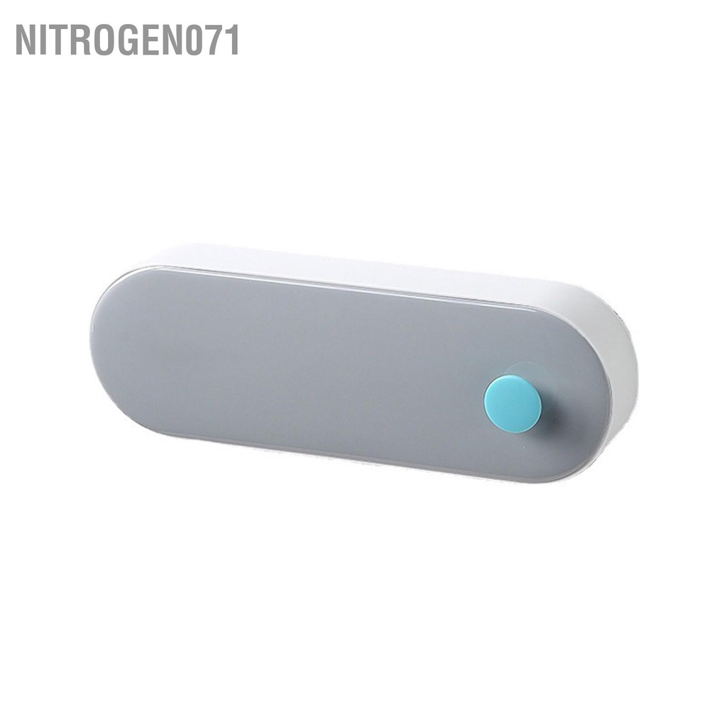 Nitrogen071Khay Xà Bông Dán Tường Hộp đựng xà phòng thoát nước Không đục lỗ Giá đỡ tắm đa năng có nắp đậy chống bụi