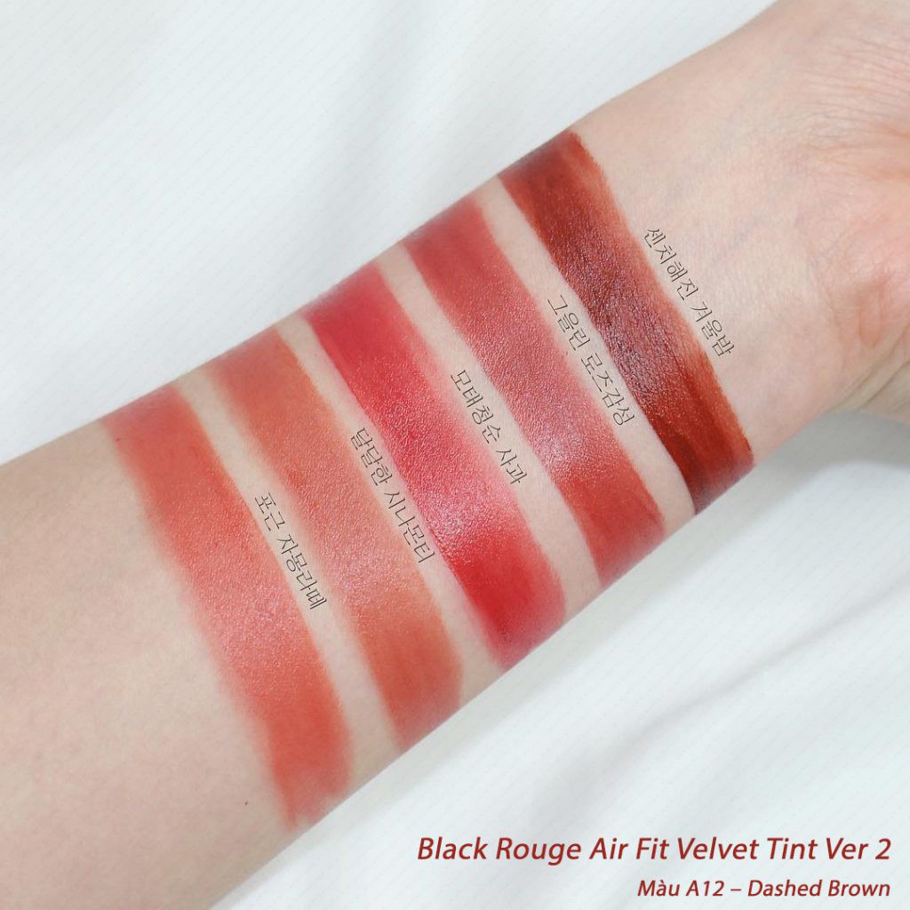 Son Kem Black Rouge Air Fit Velvet Tint Ver 2 Mood Filter (A08-A12) | BigBuy360 - bigbuy360.vn