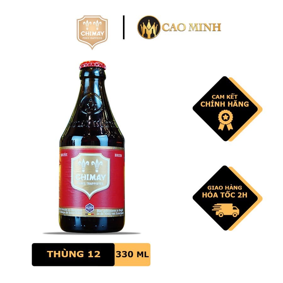 Bia Chimay Đỏ 7% Chai 330ml Nhập Khẩu Bỉ