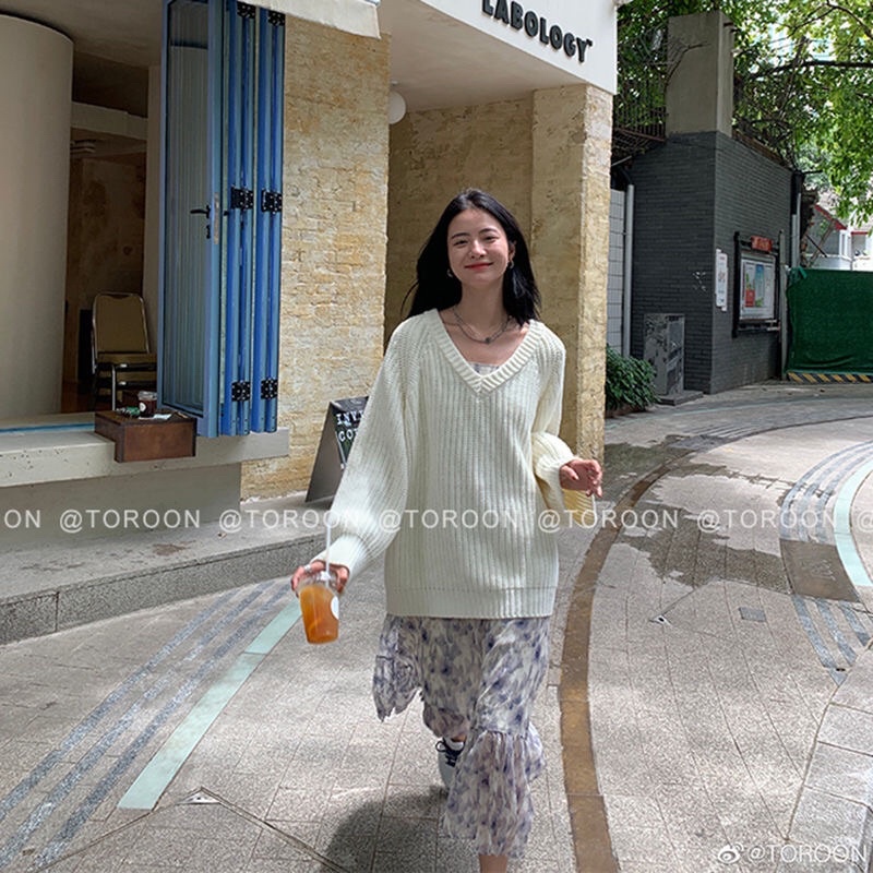 Áo cardigan len mặc được 2 kiểu cực xinh phong cách ulzzang Hàn Quốc