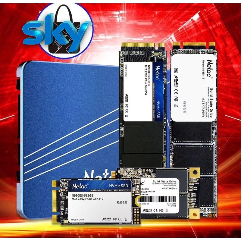 SSD Netac 128GB M.2 2280 NVMe PCIe N930E Pro Gen3*4 Chính Hãng Dùng Cho Laptop PC - Bảo hành 36 tháng 1 đổi 1