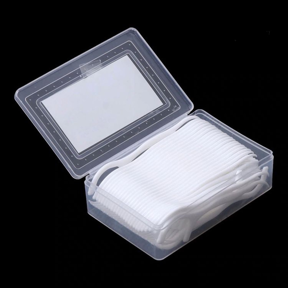 [Hàng mới về] Bộ 50 tăm chỉ nha khoa chăm sóc vệ sinh răng miệng tiện lợi chất lượng cao