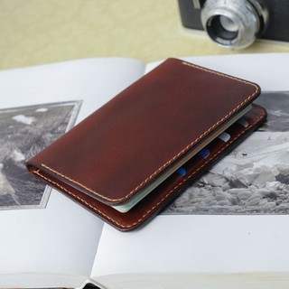 Bìa da bọc sổ - Da bò nhập khẩu - Đồ da Handmade