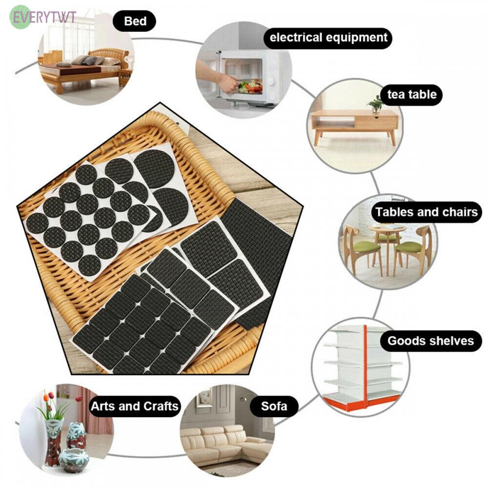 【EVERY】Protector Rubber Pads Self-Adhesive Non-slip Chair Leg Sofa Table Feet Mat Durable Foot pad Protector     【Good Quality】