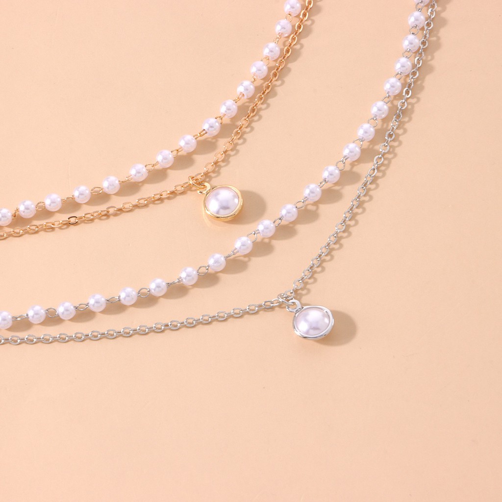 Vòng tay chuỗi ngọc trai đơn giản phong cách Hàn Quốc thời trang cho nữ