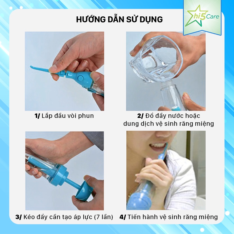 Dụng Cụ Tăm Nước Vệ Sinh Răng Miệng Không Dùng Điện #WF02