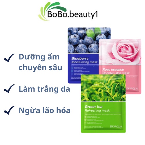 Mặt nạ giấy dưỡng da dưỡng trắng cấp ẩm Bioaqua nội địa Trung