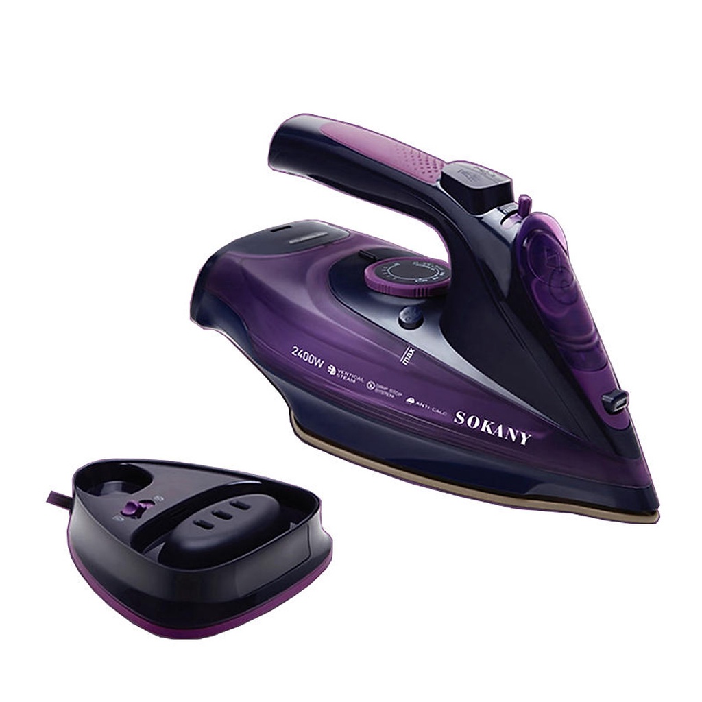 Bàn là Hơi Nước không dây SOKANY AJ-2085 (2400W) - Hàng chính hãng bảo hành 2 năm.