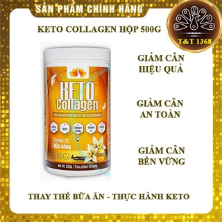 Keto Collagen [Chính Hãng] Bữa ăn Keto GIẢM CÂN SIÊU TIỆN LỢI cho người thực hành Keto và người muốn giảm cân – Hộp 500g