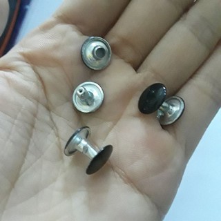 50 bộ đinh tán kim loại đen 2 mặt D10 cao 6mm