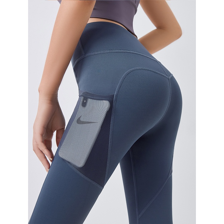 Quần Tập GYM Nữ Cạp Cao Siêu Nâng Mông Có Túi Bên Hông Co Dãn 4 Chiều Tập Yoga Aerobic Zumba