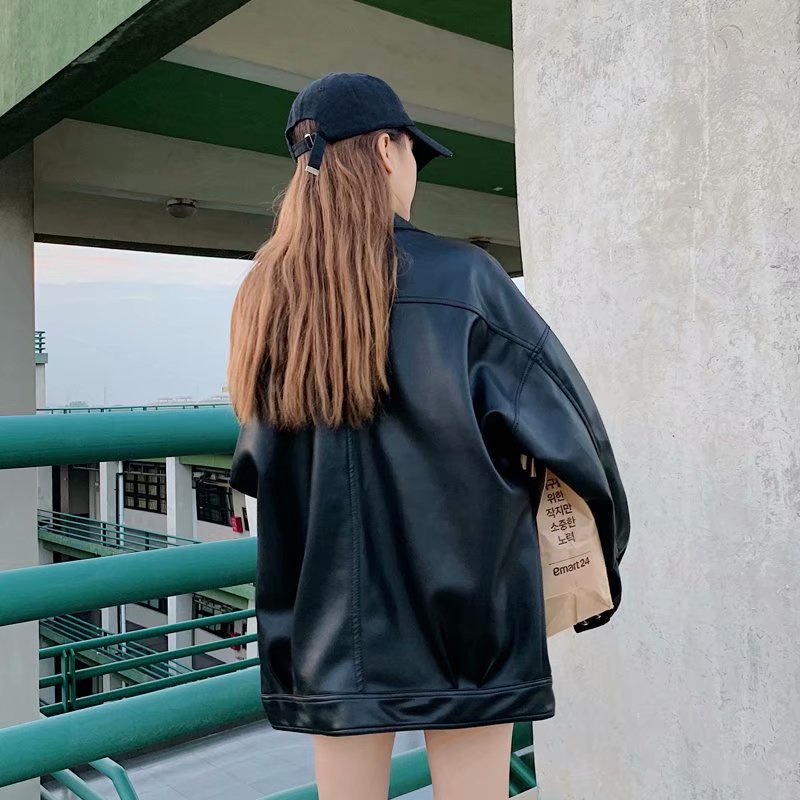 Áo khoác nam da dáng rộng phong cách đường phố Hàn Quốc 2022 bigsize unisex áo da nam hàn quốc simple fashion áo khoác jacket nữ bomber
