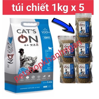 Combo 5kg chiết - hạt thức ăn mèo cat's on 5kg - cat on