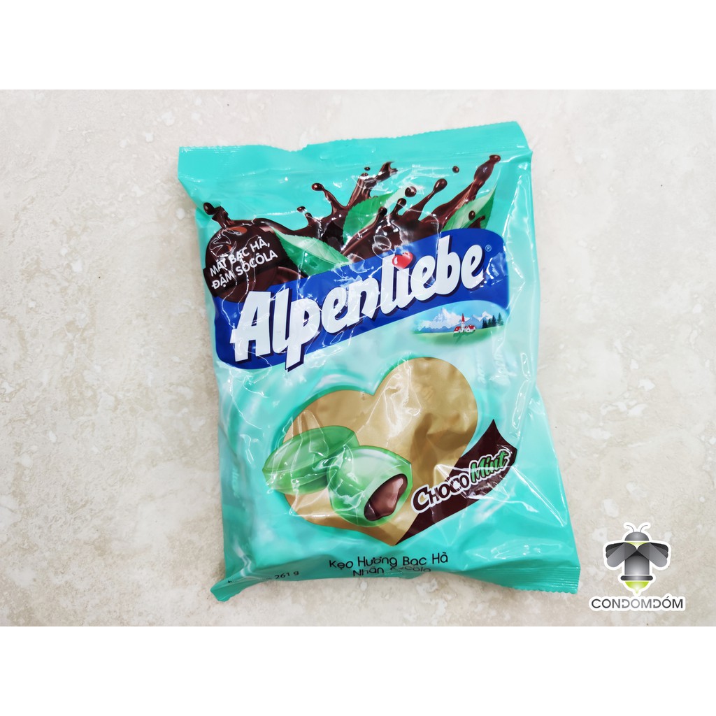 Gói 90 viên Kẹo Alpenliebe Choco Mint Chocomint vỏ bạc hà nhân socola cực ngon