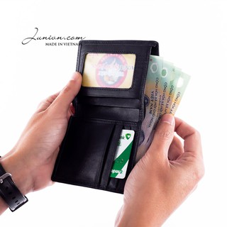 [DA BÒ THẬT 100%] Bóp da mini cao cấp - Ví đứng mini - Juni Official Store