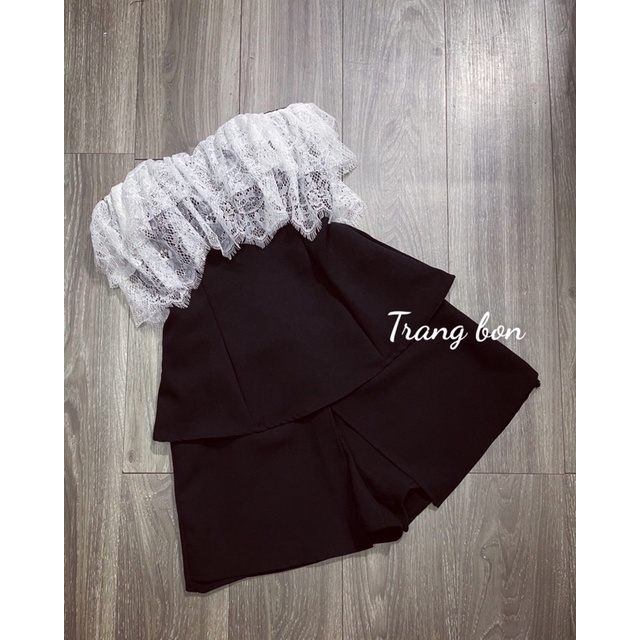 Set áo quây ren + quần giả váy | BigBuy360 - bigbuy360.vn