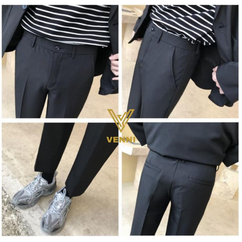 Quần baggy nam Quần Tây Nam phong cách Hàn Quốc ống suông thoải mái mặc siêu dễ chịu - QBY015 VENNI | BigBuy360 - bigbuy360.vn