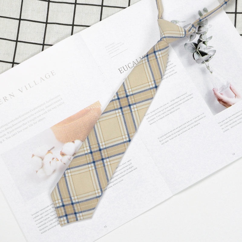 Cà Vạt Nhỏ Xinh Phối Khóa Kéo Cá Tính Cho Nam Nữ Kiểu Harajuku Nhật Bản