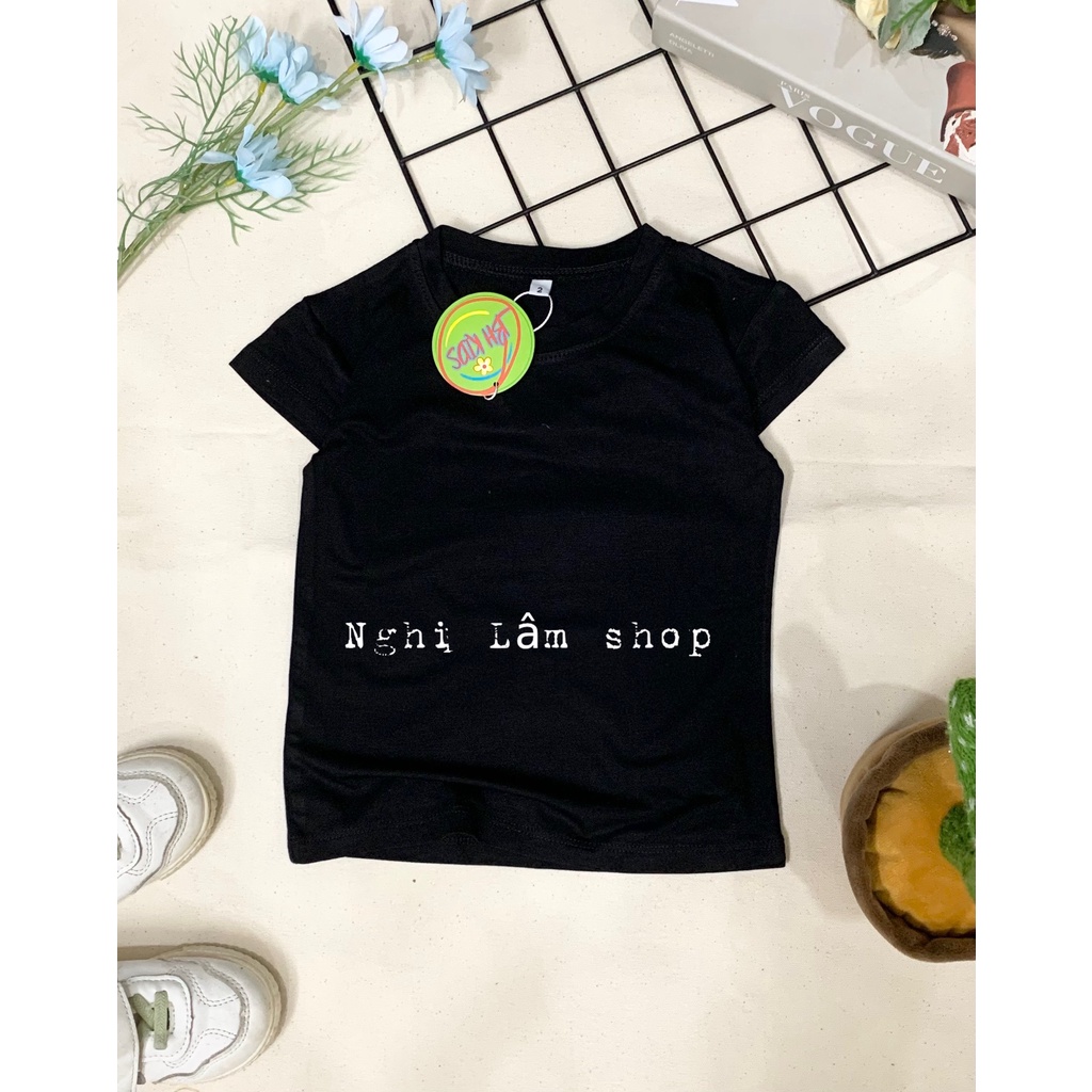 Áo thun trơn áo thun ngắn tay cho bé từ 8-35 kg