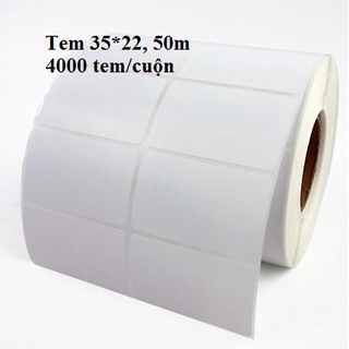 Giấy in mã vạch 35 x 22 loại 2 tem 1 hàng