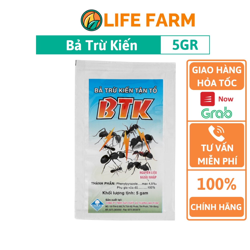 Thuốc Diệt Kiến BTK, Bả Trừ Kiến Tận Tổ BTK (5g)